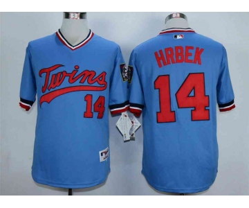 Men's Minnesota Twins #14 Kent Hrbek Blue Cooperstown Jersey