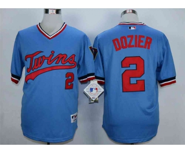 Men's Minnesota Twins #2 Brian Dozier Blue Cooperstown Jersey