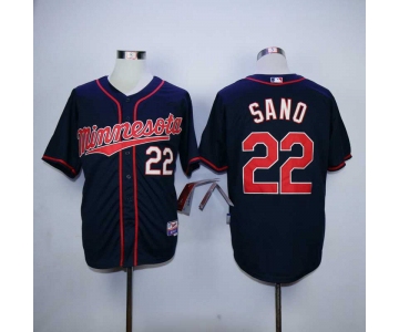 Men's Minnesota Twins #22 Miguel Sano Blue Cool Base Jersey