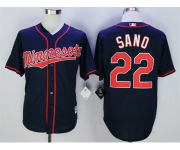Men's Minnesota Twins #22 Miguel Sano Blue New Cool Base Jersey
