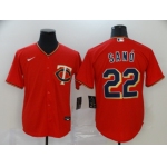 Men's Minnesota Twins #22 Miguel Sano Red Stitched MLB Cool Base Nike Jersey