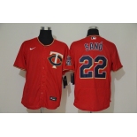 Men's Minnesota Twins #22 Miguel Sano Red Stitched MLB Flex Base Nike Jersey