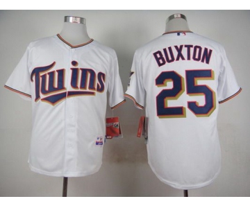 Men's Minnesota Twins #25 Byron Buxton 2014 White Jersey