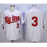 Men's Minnesota Twins #3 Harmon Killebrew White 1991 Throwback Jersey