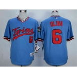 Men's Minnesota Twins #6 Tony Oliva Blue Cooperstown Jerse