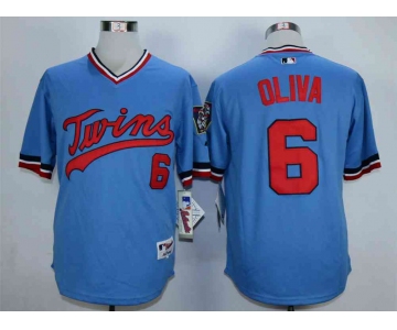 Men's Minnesota Twins #6 Tony Oliva Blue Cooperstown Jerse