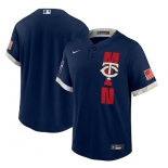 Men's Minnesota Twins Blank 2021 Navy All-Star Cool Base Stitched MLB Jersey