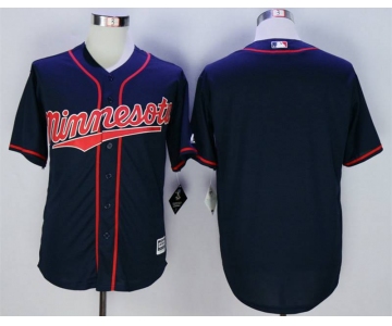 Men's Minnesota Twins Blank Blue New Cool Base Jersey