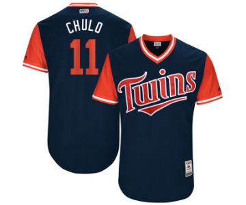 Men's Minnesota Twins Jorge Polanco Chulo Majestic Navy 2017 Players Weekend Authentic Jersey