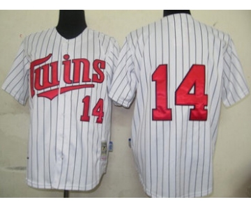Minnesota Twins #14 Kent Hrbek 1991 White Throwback Jersey