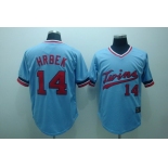 Minnesota Twins #14 Kent Hrbek Light Blue Throwback Jersey