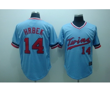 Minnesota Twins #14 Kent Hrbek Light Blue Throwback Jersey