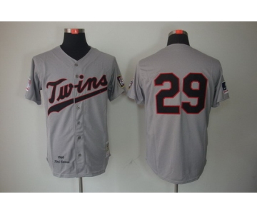 Minnesota Twins #29 Rod Carew 1969 Gray Wool Throwback Jersey