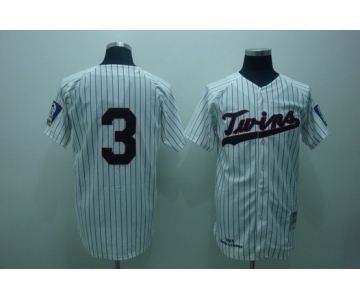 Minnesota Twins #3 Harmon Killebrew 1965 White Throwback Jersey