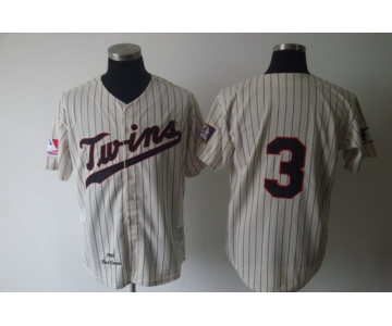 Minnesota Twins #3 Harmon Killebrew 1969 Cream Throwback Jersey