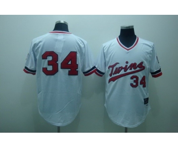 Minnesota Twins #34 Kirby Puckett 1984 White Throwback Jersey
