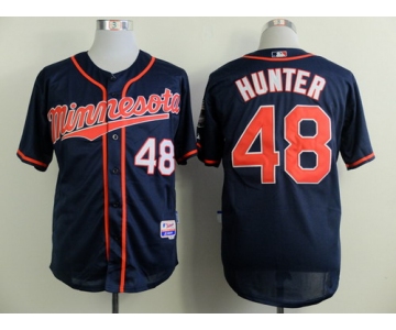 Minnesota Twins #48 Torii Hunter Navy Blue Jersey