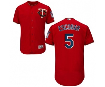 Minnesota Twins #5 Eduardo Escobar Red Flexbase Authentic Collection Stitched Baseball Jersey