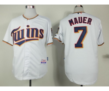 Minnesota Twins #7 Joe Mauer 2015 White Jersey