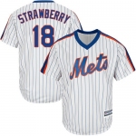 Mets #18 Darryl Strawberry White(Blue Strip) Alternate Cool Base Stitched Youth Baseball Jersey