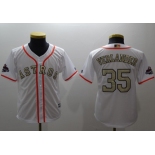 Astros #35 Justin Verlander White 2018 Gold Program Cool Base Stitched Youth Baseball Jersey