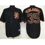 Detroit Tigers #35 Justin Verlander Black Fashion Jersey