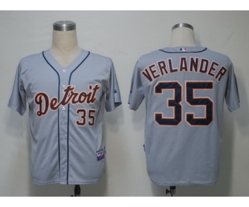 Detroit Tigers #35 Justin Verlander Gray Jersey