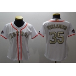 Houston Astros #35 Justin Verlander White 2017 World Series Champions Gold Program Cool Base Women's Stitched Baseball Jersey
