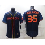 Men's Houston Astros #35 Justin Verlander 2022 Navy City Connect Flex Base Stitched Baseball Jersey