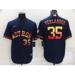 Mens Houston Astros #35 Justin Verlander 2022 Navy Cool Base Stitched Jersey