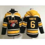 Men's Pittsburgh Pirates #6 Starling Marte Alternate Black MLB Hoodie