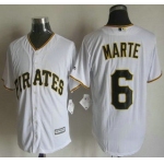 Men's Pittsburgh Pirates #6 Starling Marte Home White 2015 MLB Cool Base Jersey