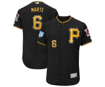 Men's Pittsburgh Pirates 6 Starling Marte Majestic Black 2019 Spring Training Flex Base Player Jersey