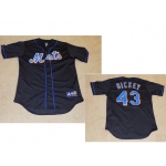Big Size Men's New York Mets #43 R.A.Dickey Majestic alternative black authentic game jersey