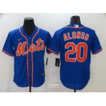 Men's New York Mets #20 Pete Alonso Blue Stitched MLB Cool Base Nike Jersey