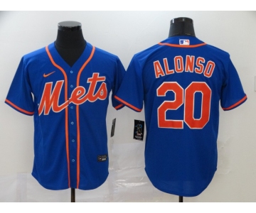 Men's New York Mets #20 Pete Alonso Blue Stitched MLB Cool Base Nike Jersey