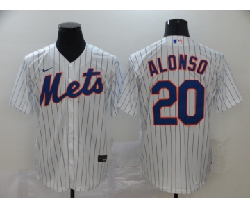 Men's New York Mets #20 Pete Alonso White Stitched MLB Cool Base Nike Jersey