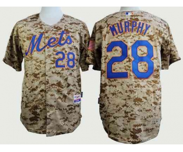 Men's New York Mets #28 Daniel Murphy 2014 Camo Jersey
