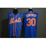 Men's New York Mets #30 Michael Conforto Blue 2020 Cool and Refreshing Sleeveless Fan Stitched MLB Nike Jersey