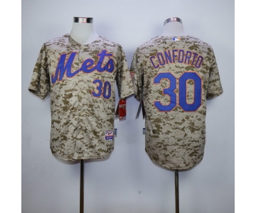 Men's New York Mets #30 Michael Conforto Camo Cool Base Baseball Jersey