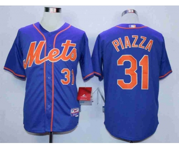 Men's New York Mets #31 Mike Piazza Blue Cool Base Jersey