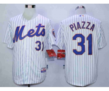 Men's New York Mets #31 Mike Piazza White Cool Base Jersey