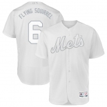 Men's New York Mets 6 Jeff McNeil Flying Squirrel White 2019 Players' Weekend Authentic Player Jersey
