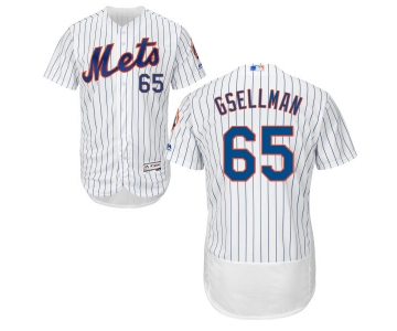 Men's New York Mets #65 Robert Gsellman White Home Stitched MLB 2016 Majestic Flex Base Jersey