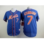 Men's New York Mets #7 Travis D'Arnaud Blue Jersey