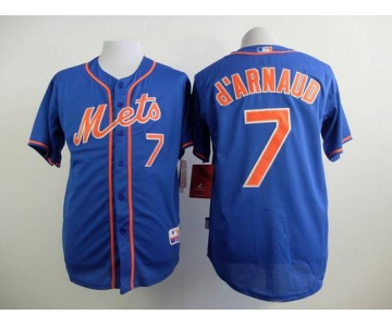 Men's New York Mets #7 Travis D'Arnaud Blue Jersey