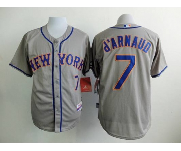 Men's New York Mets #7 Travis D'Arnaud Gray With Gray Jersey