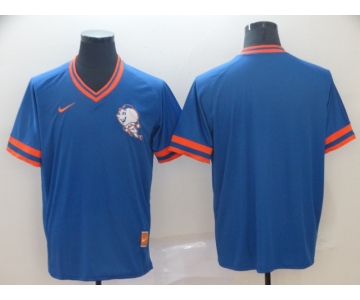 Men's New York Mets Blank Blue Throwback Jersey