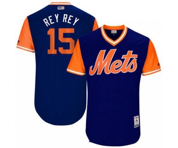 Men's New York Mets Matt Reynolds Rey Rey Majestic Royal 2017 Little League World Series Players Weekend Stitched Nickname Jersey