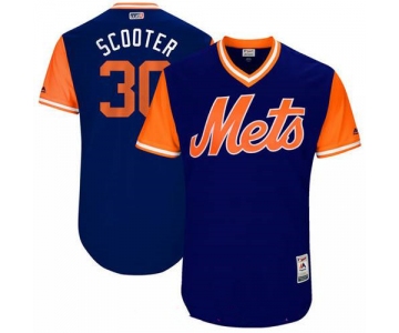Men's New York Mets Michael Conforto Scooter Majestic Royal 2017 Little League World Series Players Weekend Stitched Nickname Jersey
